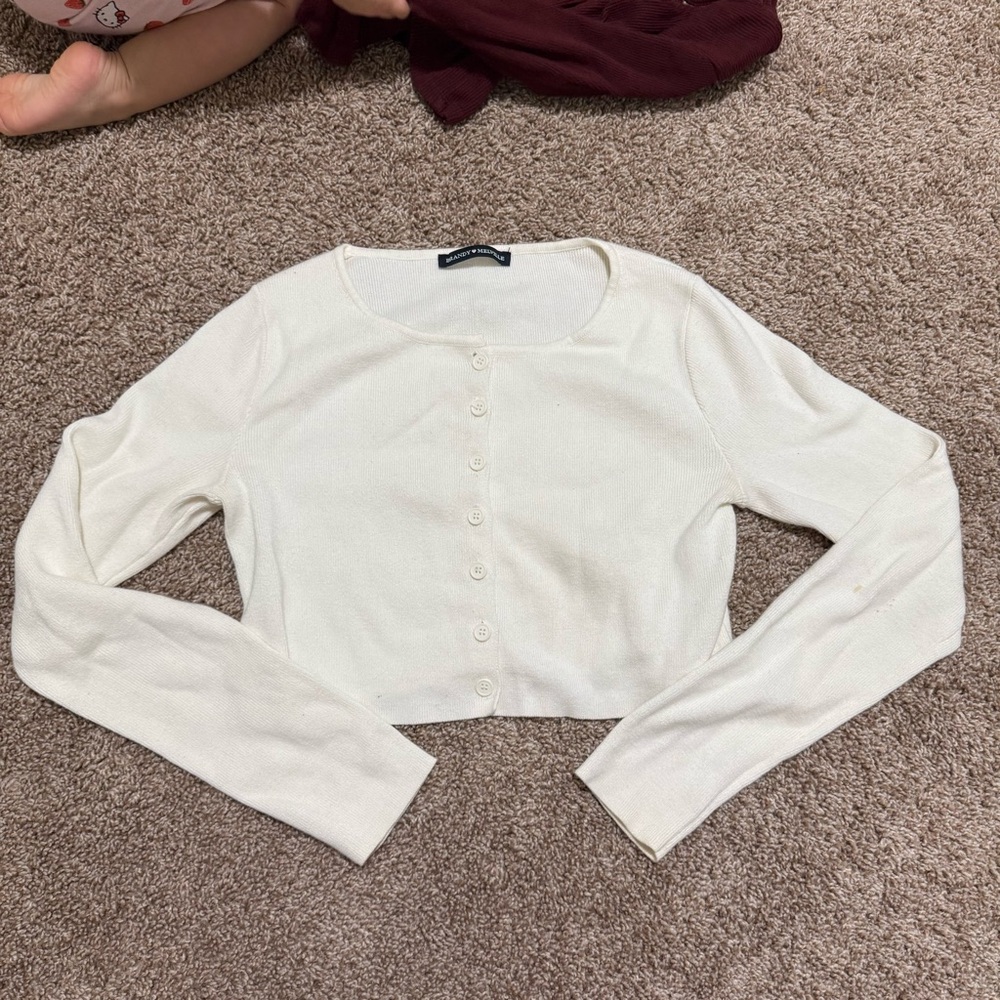 Cream Button-Up Cardigan